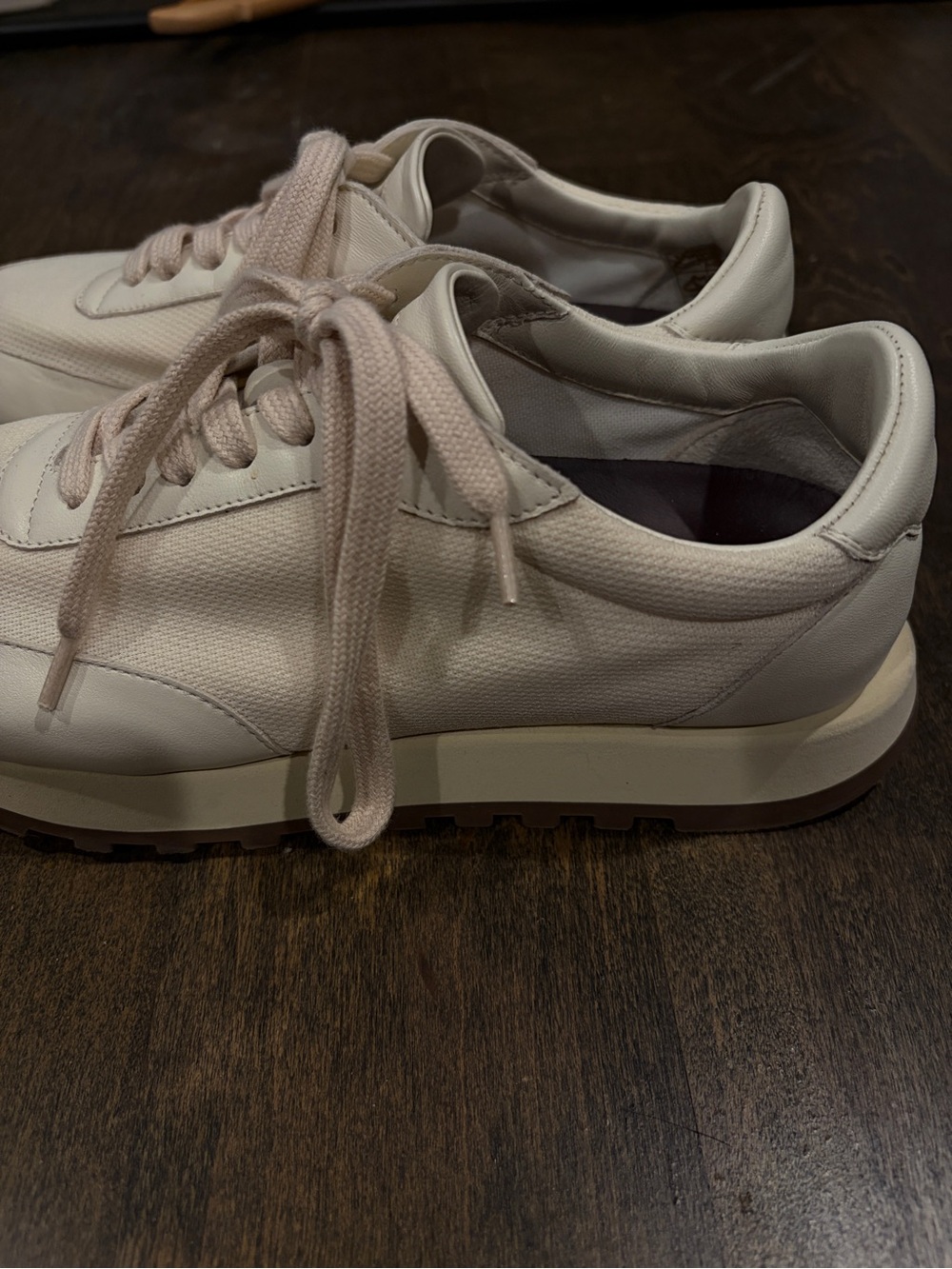 The Row Cream and Brown Women's Low-Top Sneakers - Picture 10 of 12